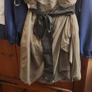 Vera Wang Olive Mesh Dress